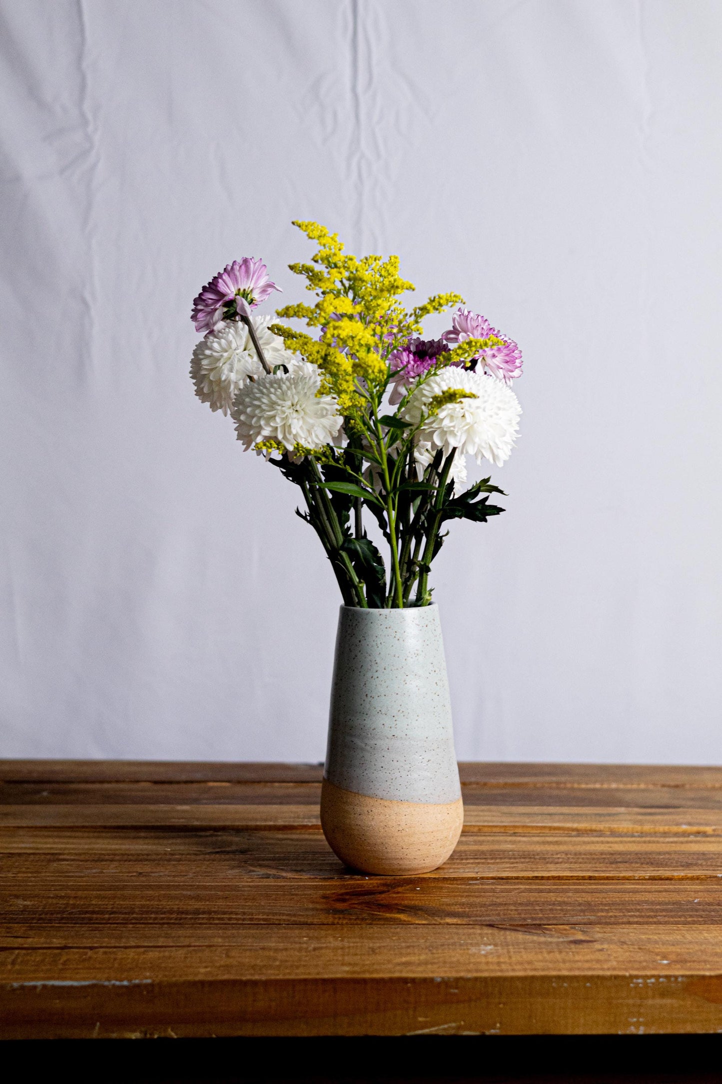 Wide Bottom Vase  Unique Ceramic Vase- color and size options