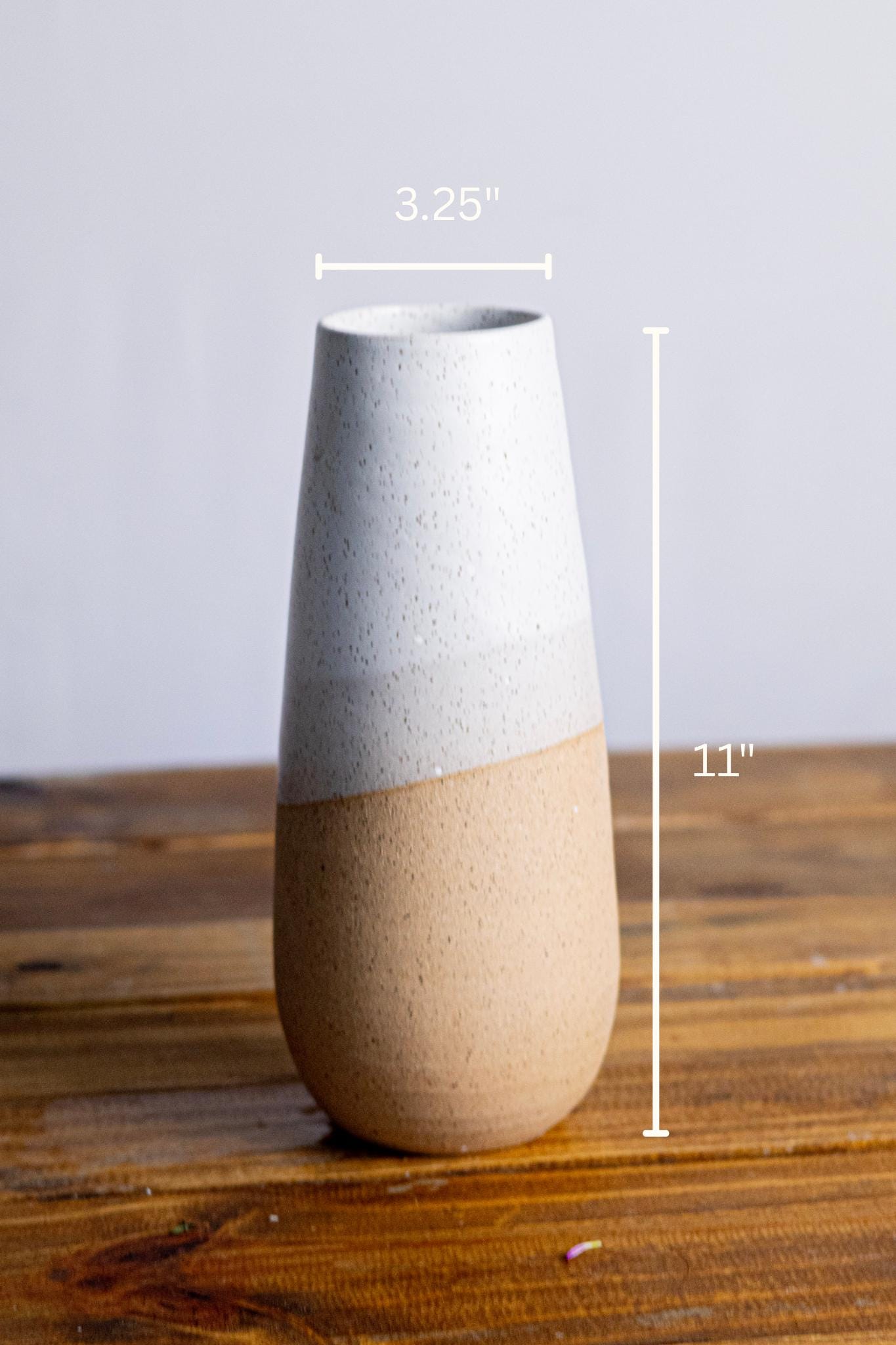 Wide Bottom Vase  Unique Ceramic Vase- color and size options