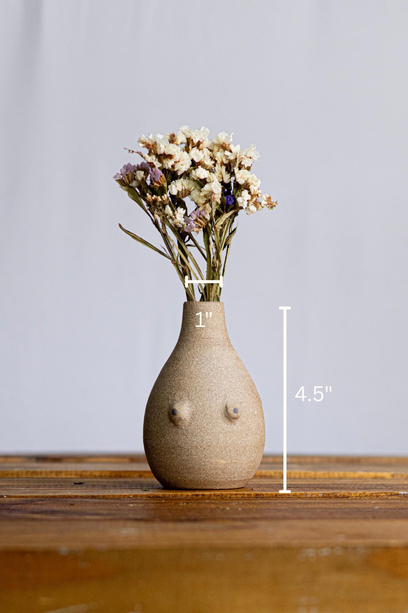 Handmade Boob Bud Vase  Fun Ceramic Flower holder  Unique Small Vase  Playful & Functional Gift