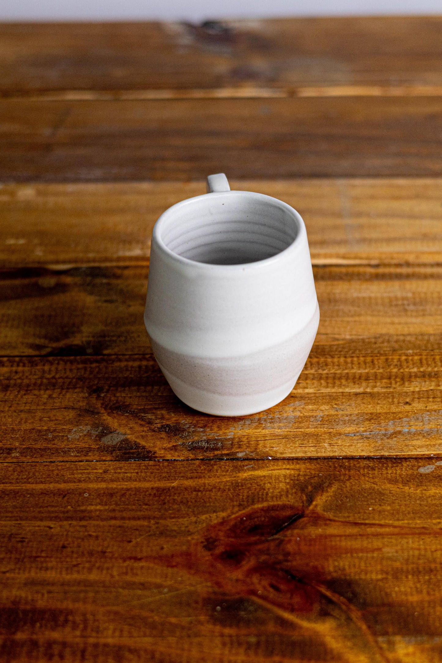 Handmade Criss-Cross Angled Mug  Unique Ceramic Kitchenware- 12 ounce coffee mug