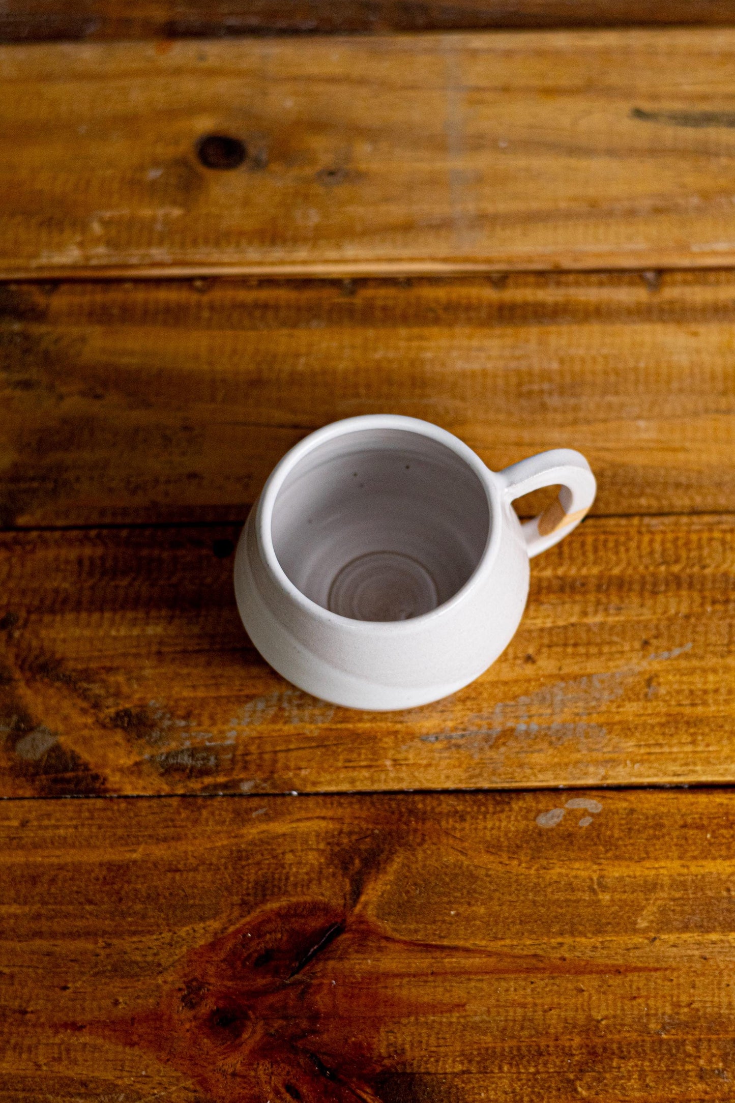 Handmade Criss-Cross Angled Mug  Unique Ceramic Kitchenware- 12 ounce coffee mug