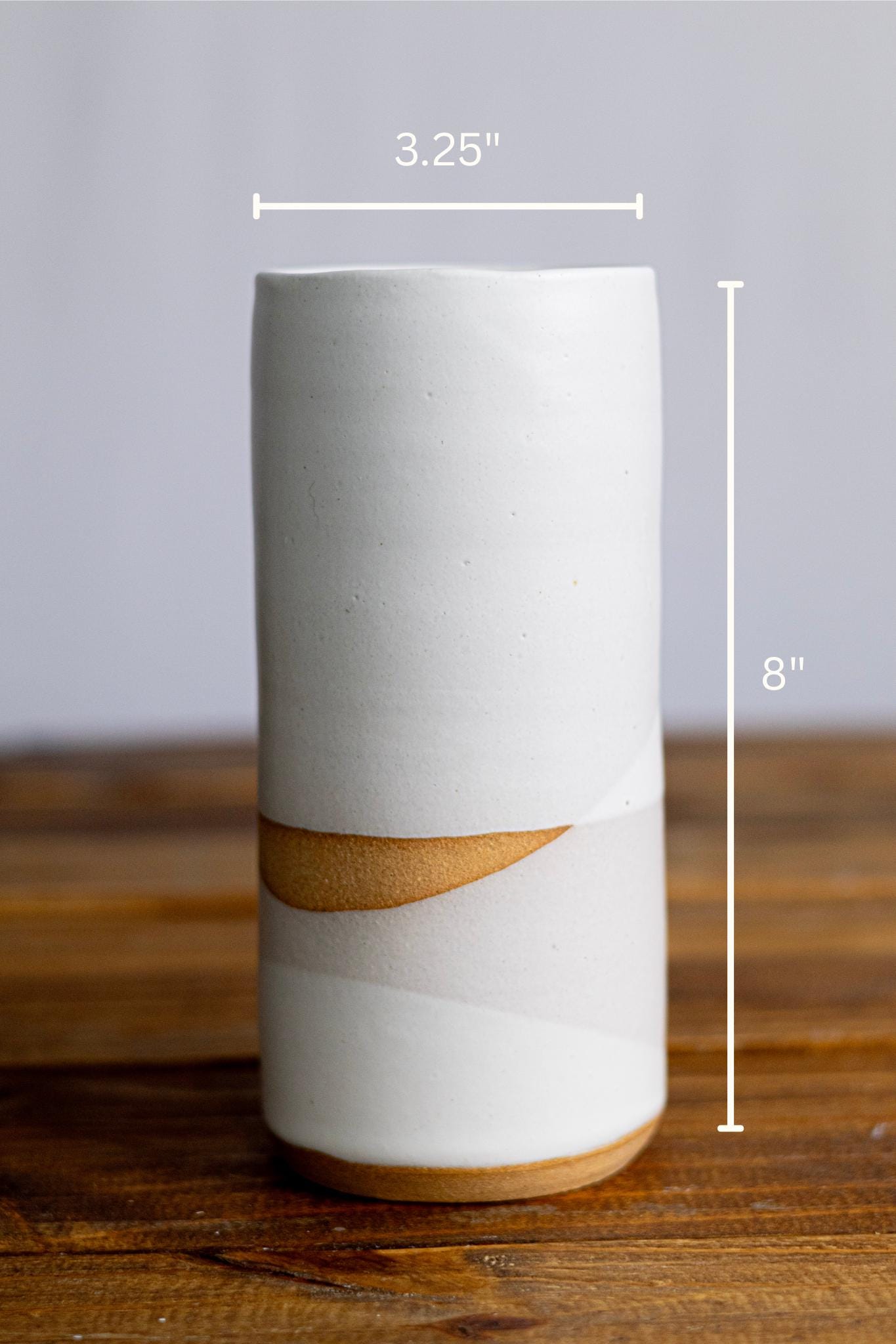 Handmade Criss-Cross Tall Cylinder Vase  Unique Ceramic Flower vase
