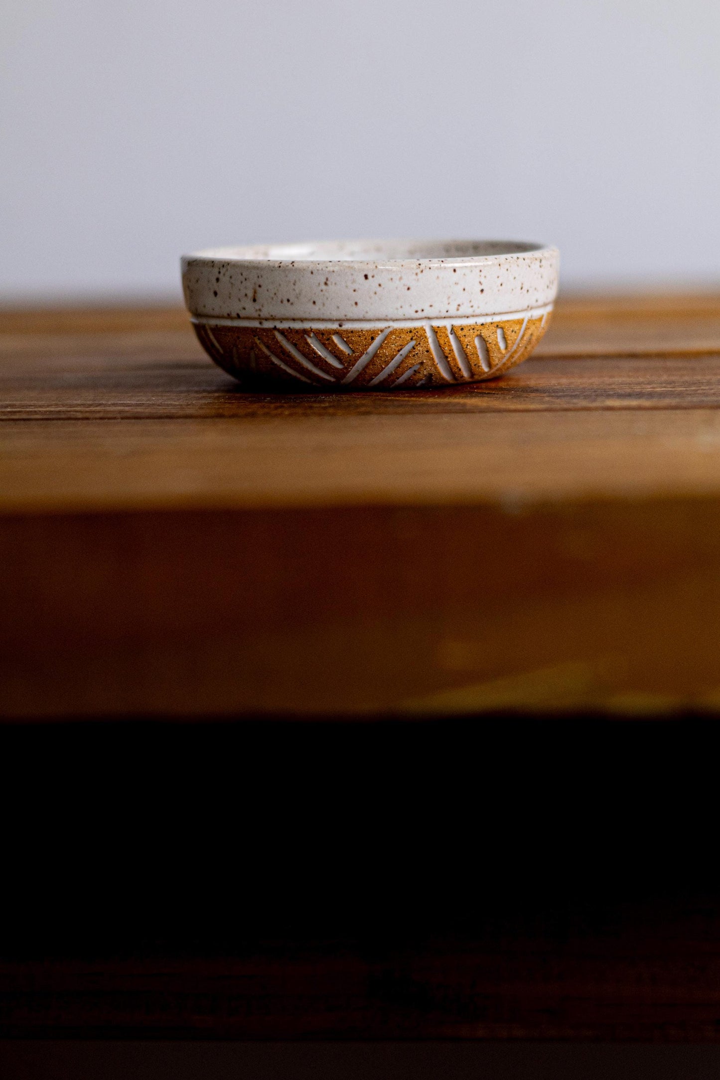 Handcarved Ramekin  ramekin-ceramic dish - ceramic cookware- salt cellar- small bowl