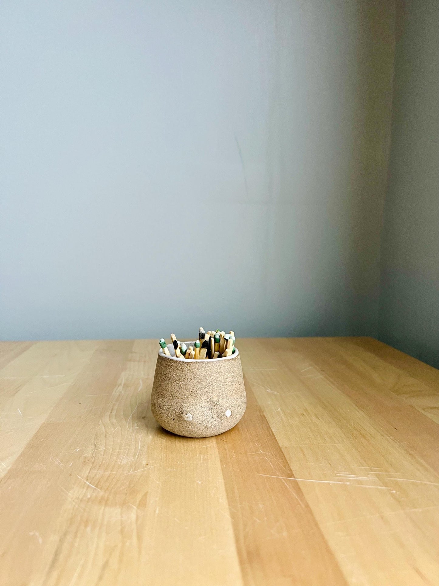 Boobie Matchstick Holder - Strike-on-side - Handmade Ceramic- multipurpose small cup