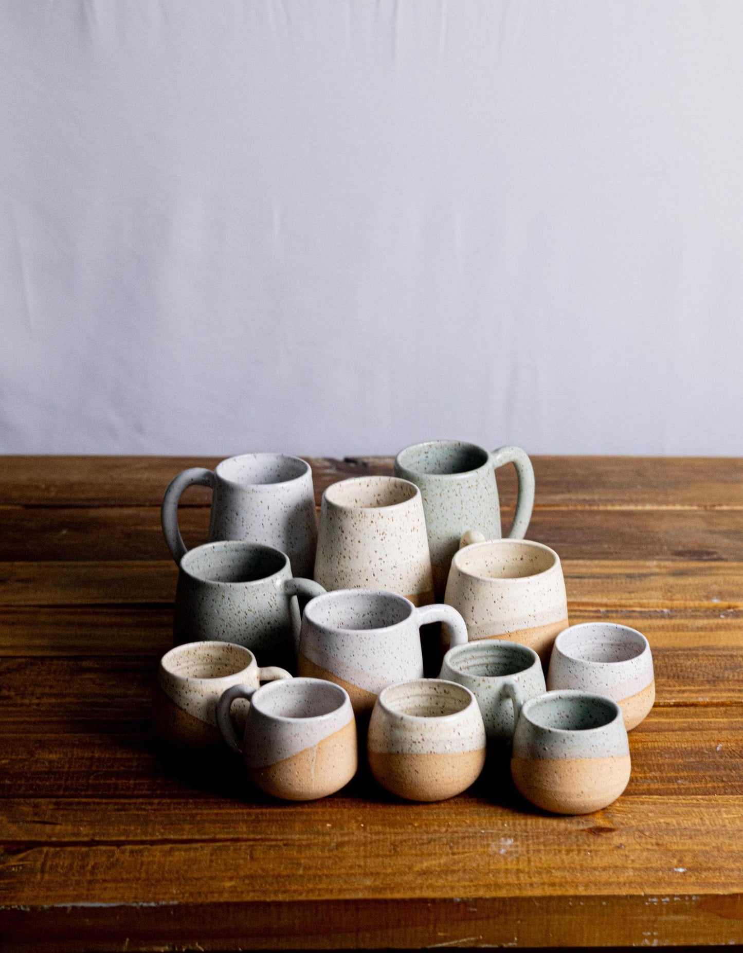 Handmade Espresso Cup  Small Ceramic Coffee Tumbler  Modern White Kitchenware Gift