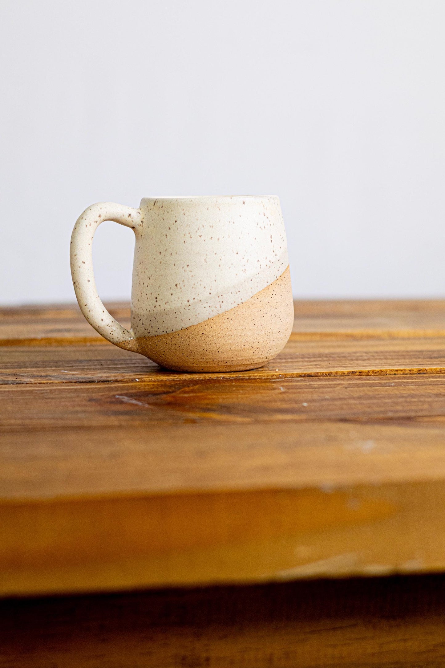 Handmade Ceramic Coffee Mug: 12 oz Stoneware Cup with Handle