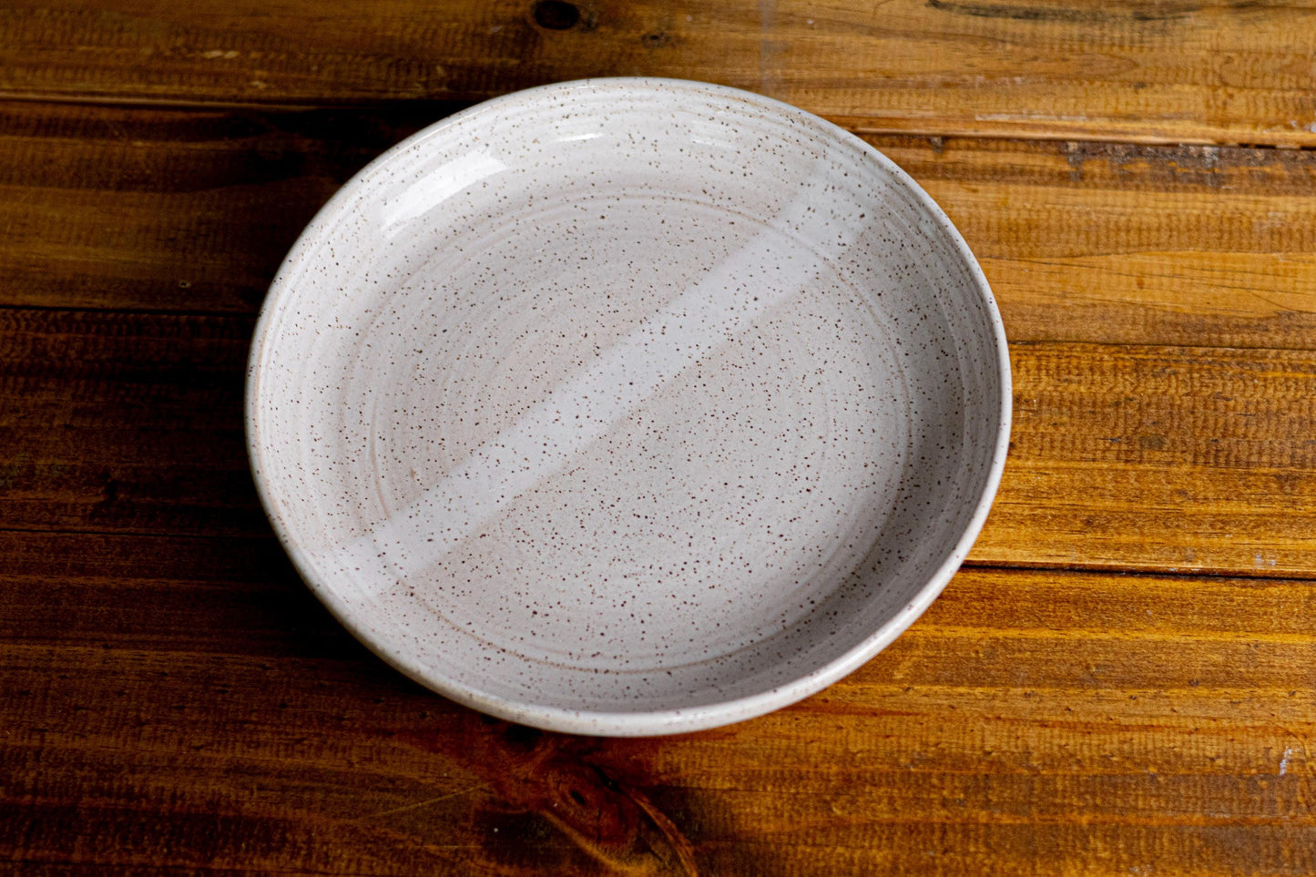 Handmade "Blate"  Ceramic Kitchenware  Modern line pattern- Bowl-like Plate  Hand-Carved Stoneware Deep Plate