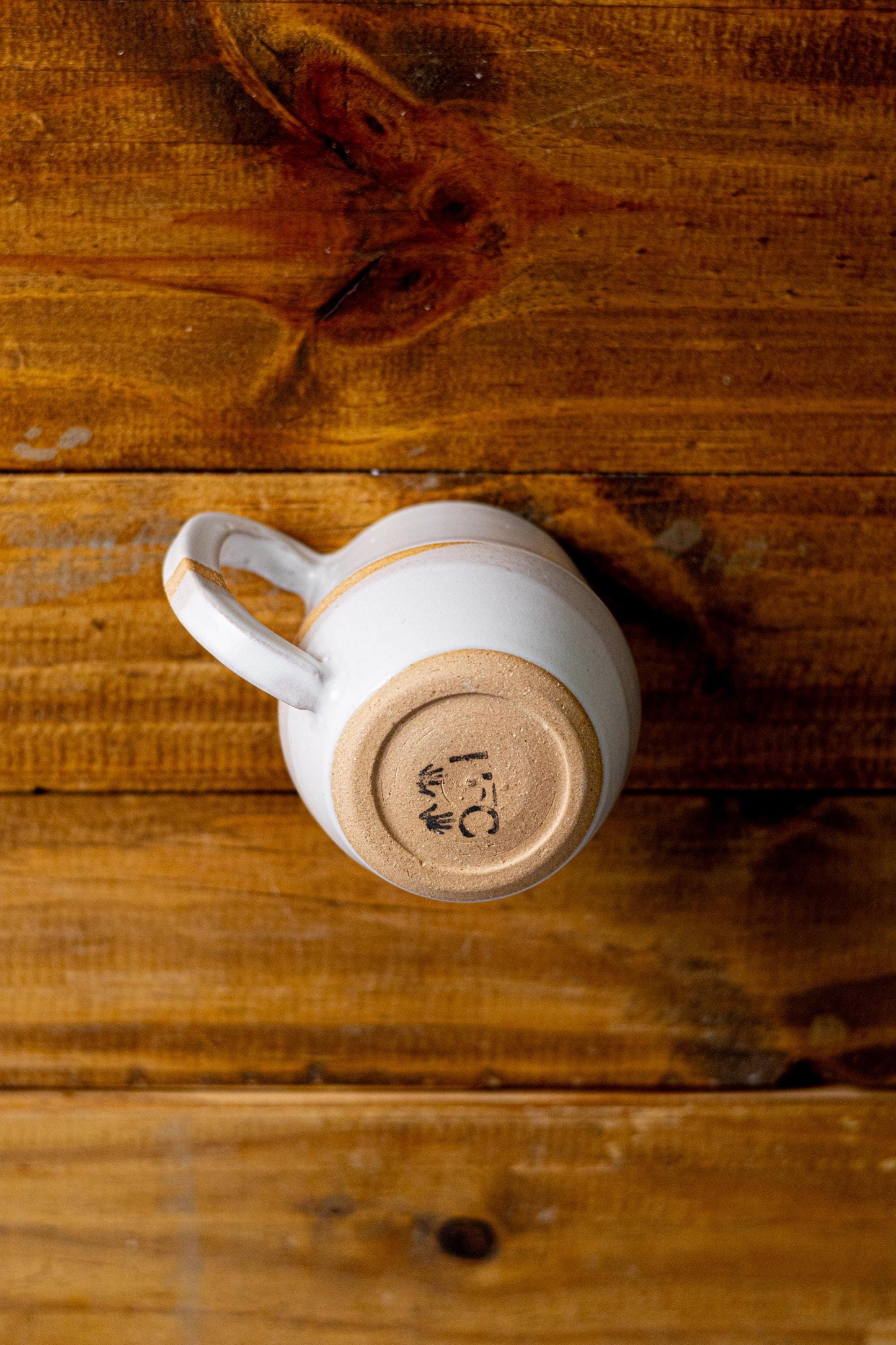 Handmade Criss-Cross Angled Mug  Unique Ceramic Kitchenware- 12 ounce coffee mug