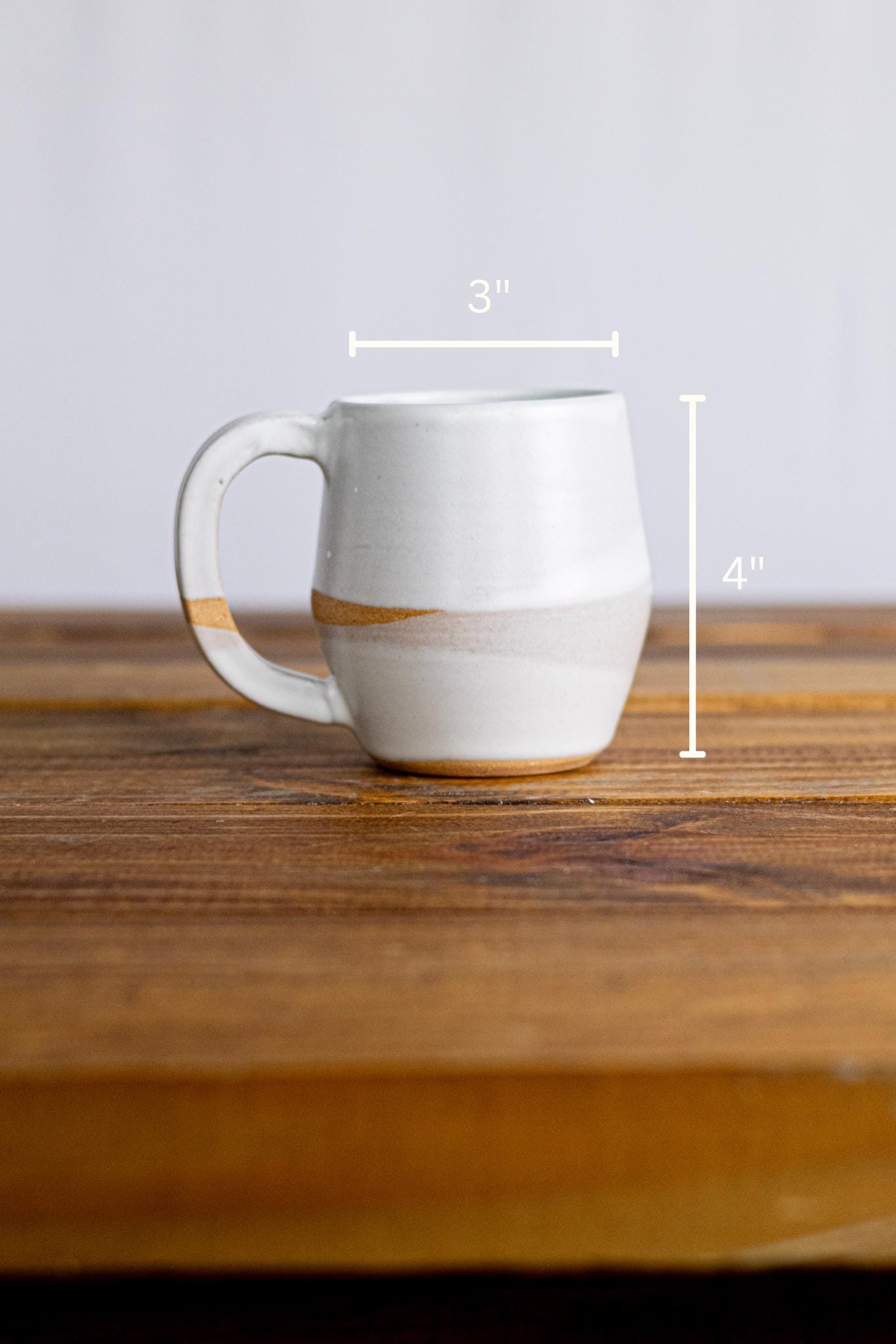 Handmade Criss-Cross Angled Mug  Unique Ceramic Kitchenware- 12 ounce coffee mug