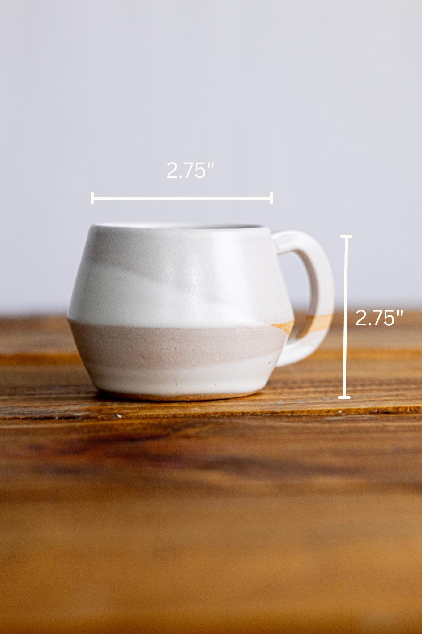 Handmade Espresso Mug. modern white ceramic mug Design, 3 oz