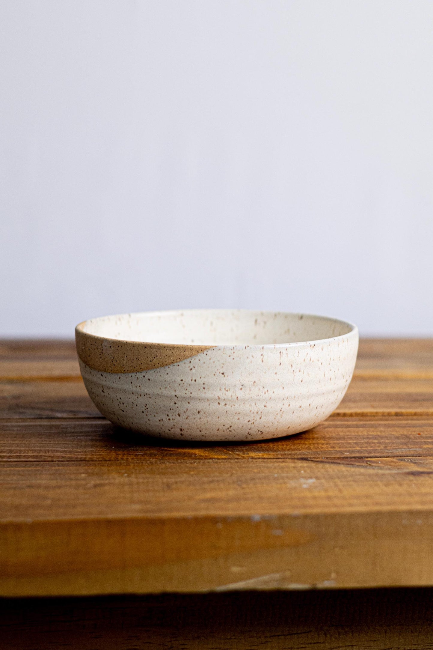 Wide Bottom Ceramic rice Bowl: handmade Artisan Stoneware Cookware