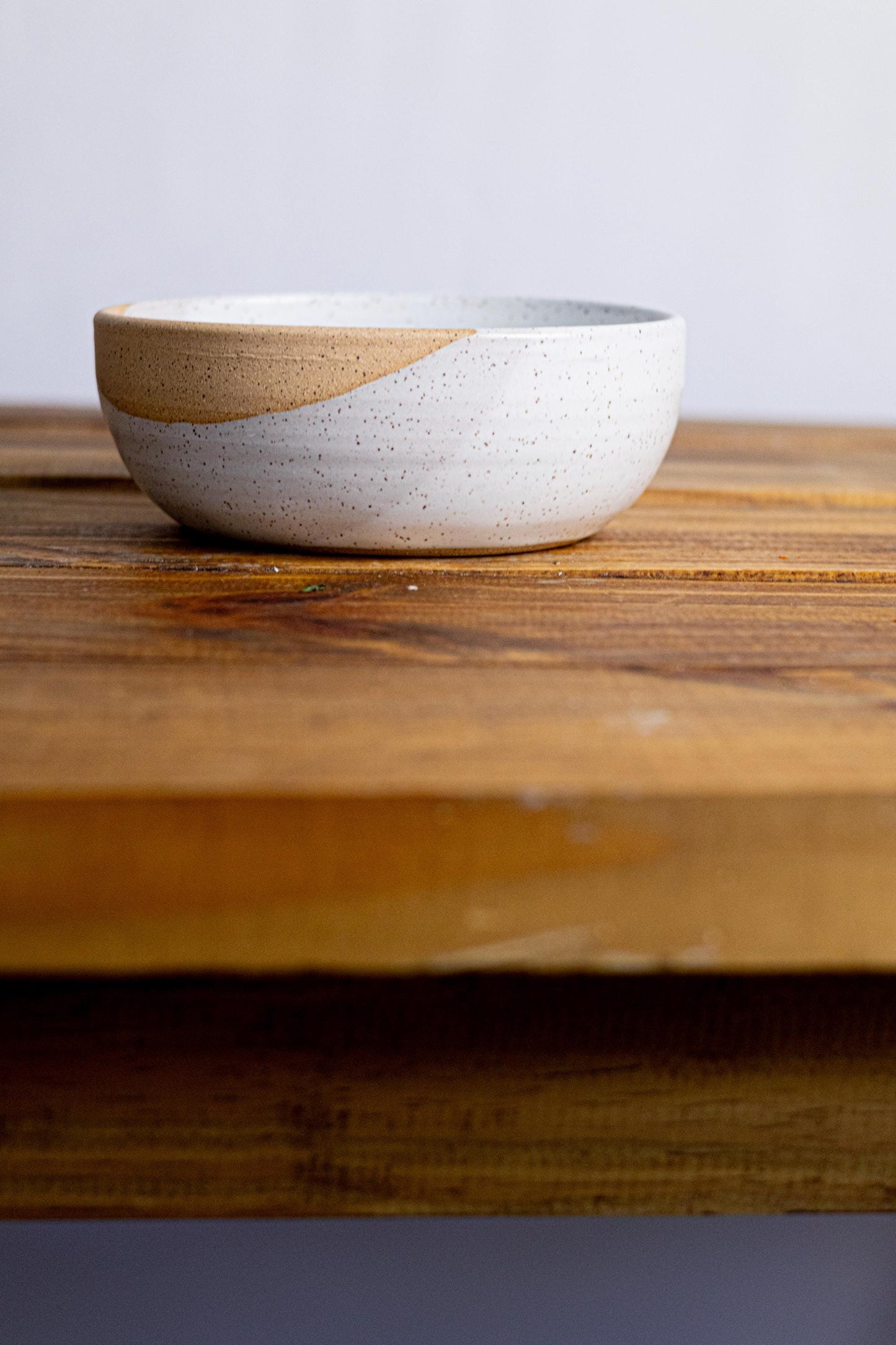 Wide Bottom Ceramic rice Bowl: handmade Artisan Stoneware Cookware