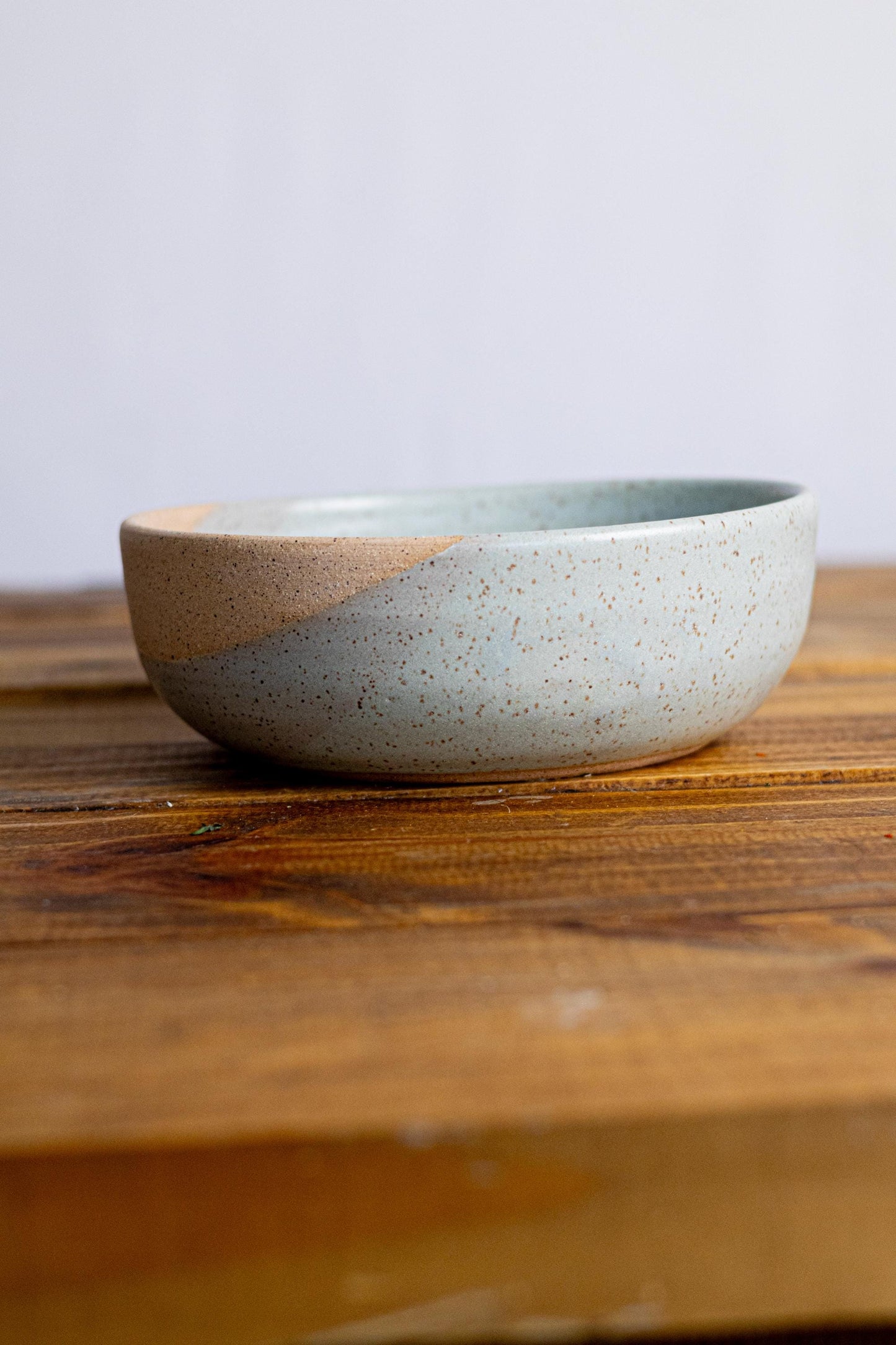 Wide Bottom Ceramic rice Bowl: handmade Artisan Stoneware Cookware