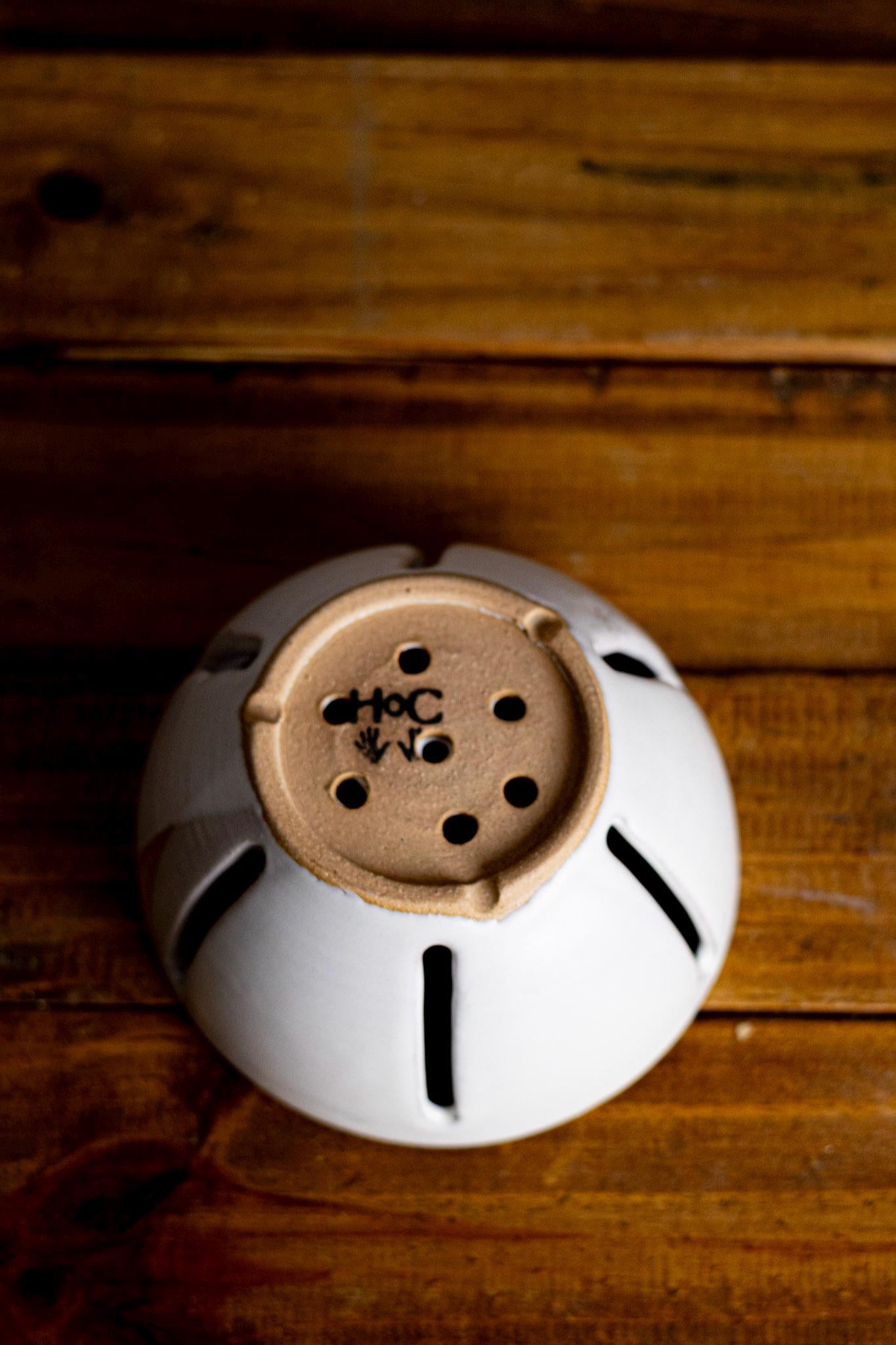 Handmade Ceramic Berry Bowls with saucers  Natural Stoneware   Colander Bowls- colors