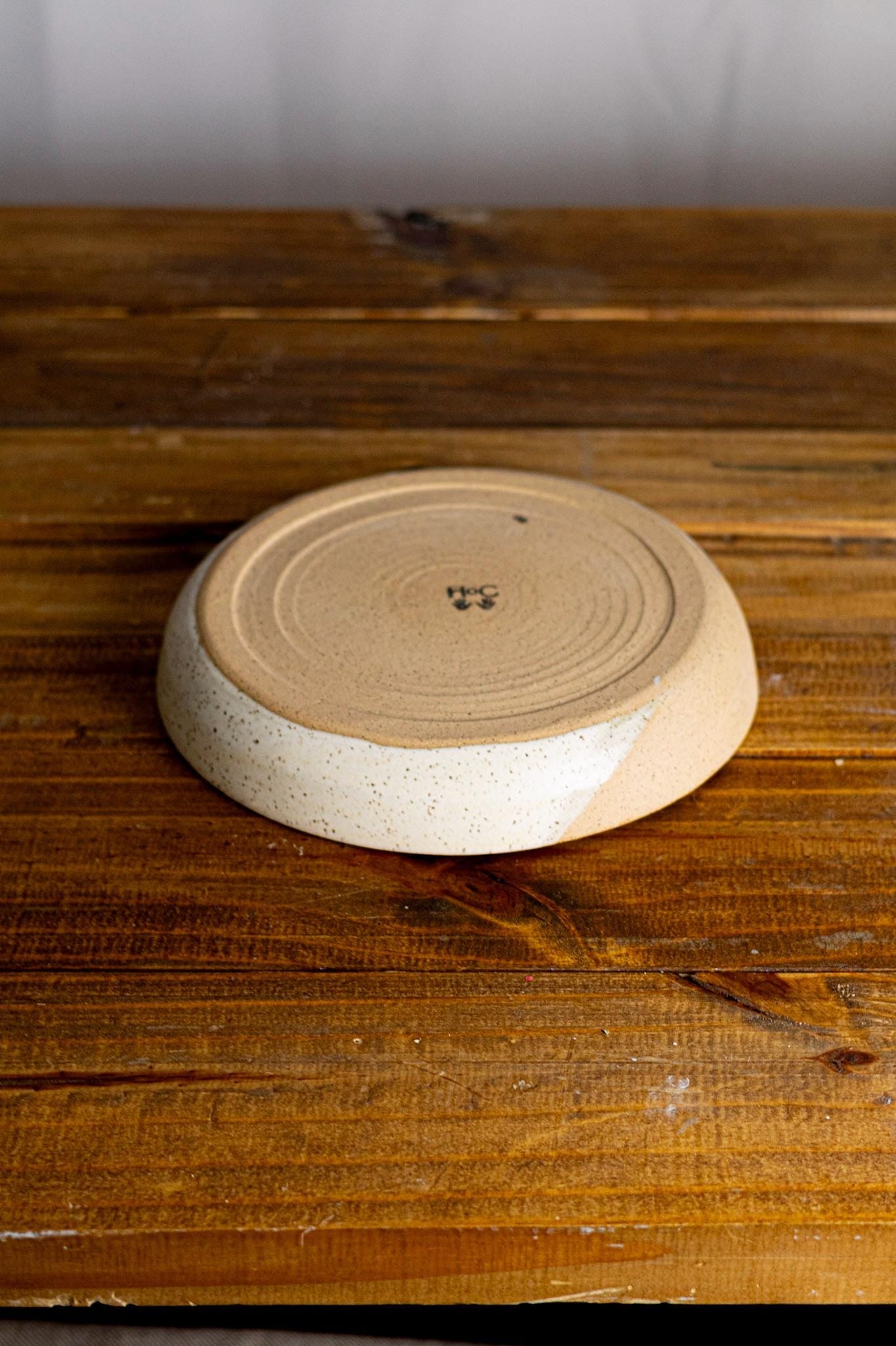 Handmade Wide-Bottom Blate  Unique Ceramic Bowl-Plate for Versatile Kitchenware