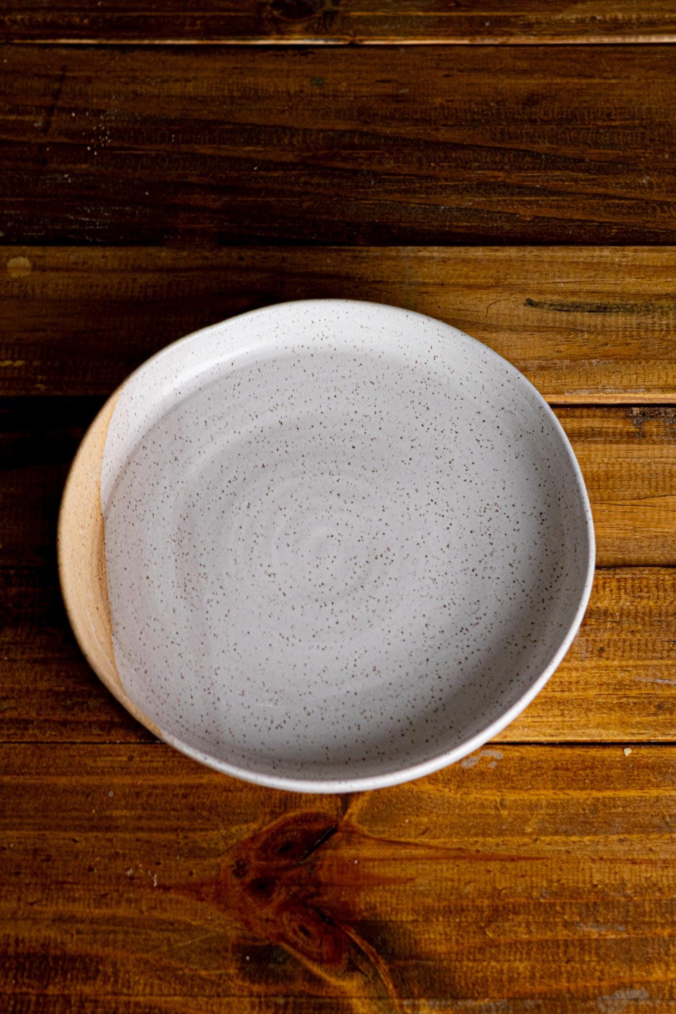 Handmade Wide-Bottom Blate  Unique Ceramic Bowl-Plate for Versatile Kitchenware