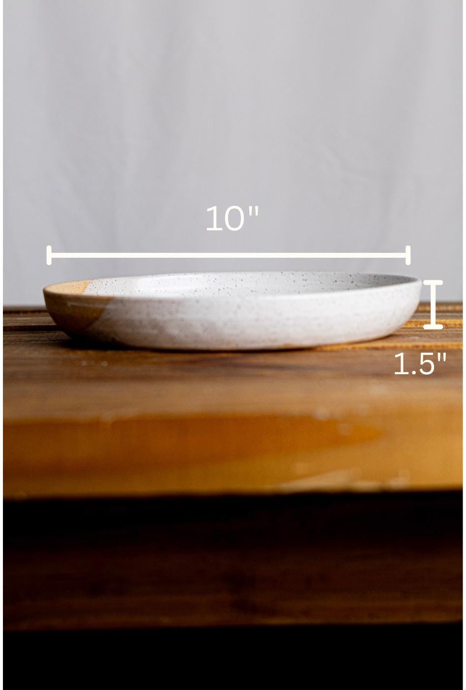 Handmade Wide-Bottom Blate  Unique Ceramic Bowl-Plate for Versatile Kitchenware