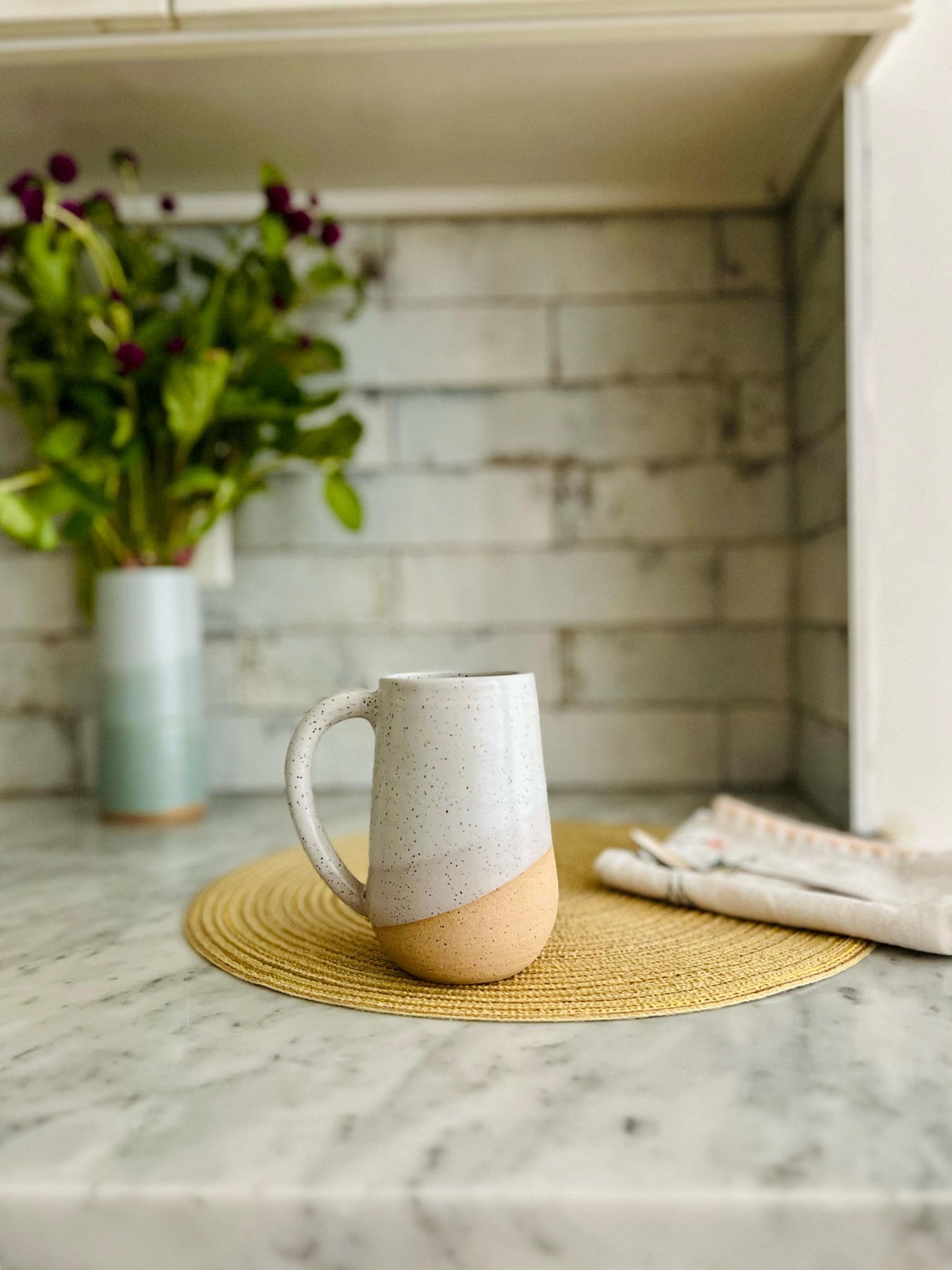 Tall Round-Bottom Mug -16 ounces - Handmade Ceramic Coffee Mug