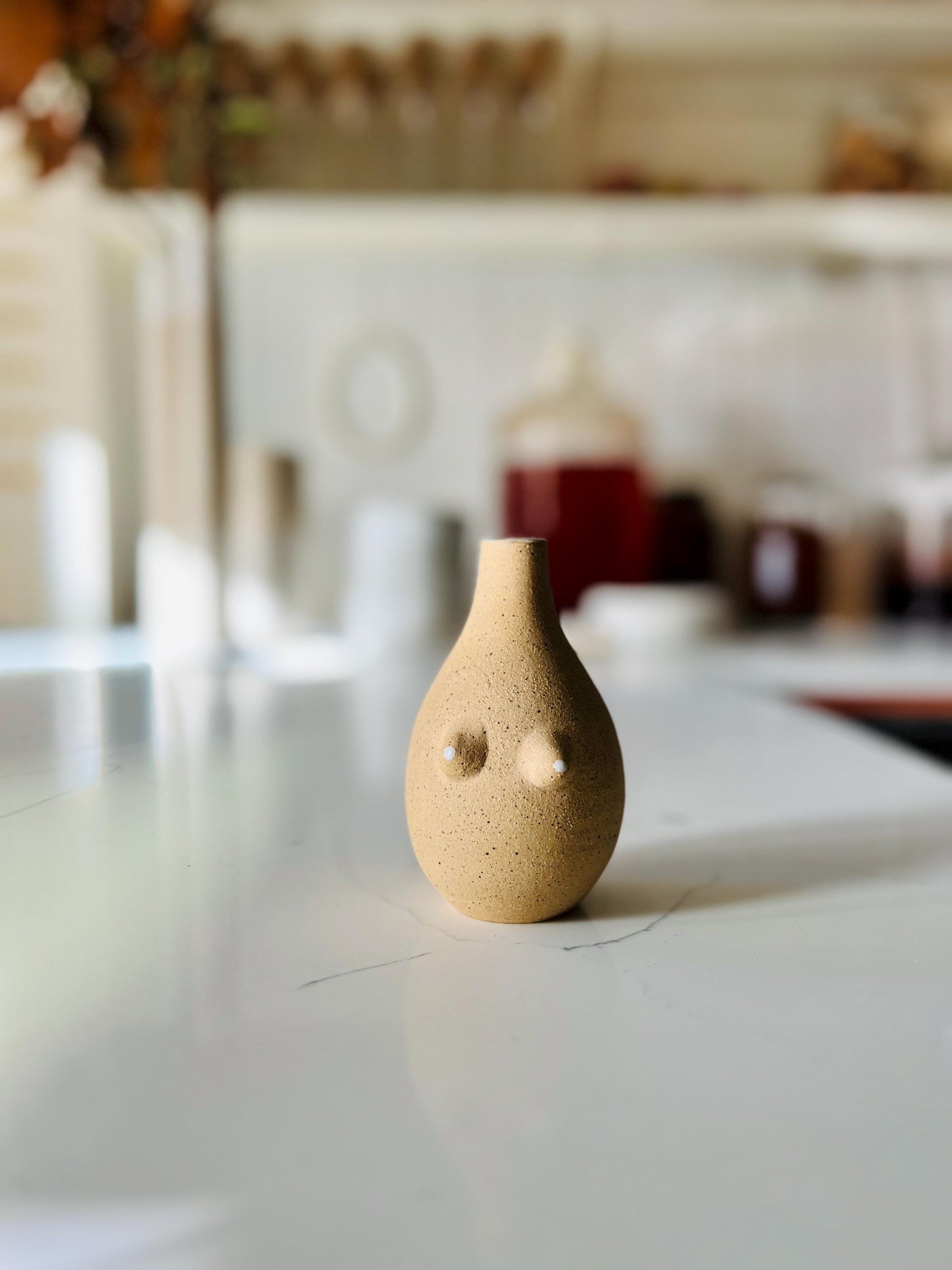 NEW Boob Bud Vase  Handmade Ceramic Flower holder  Unique Small Vase  Playful & Functional Gift