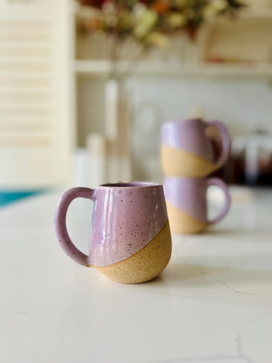 Handmade Ceramic Coffee Mug: 12 oz Stoneware Cup with Handle