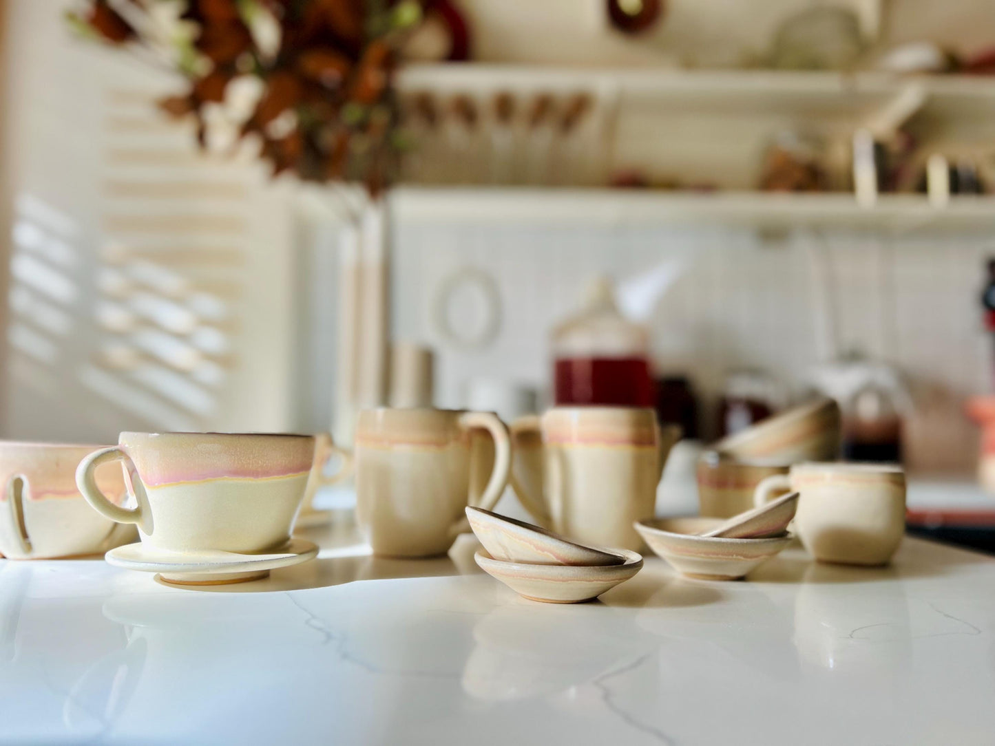 Sloped Ceramic Bowls - Natural Stoneware - Modern Handmade Kitchenware - Multiple Sizes, NEW!