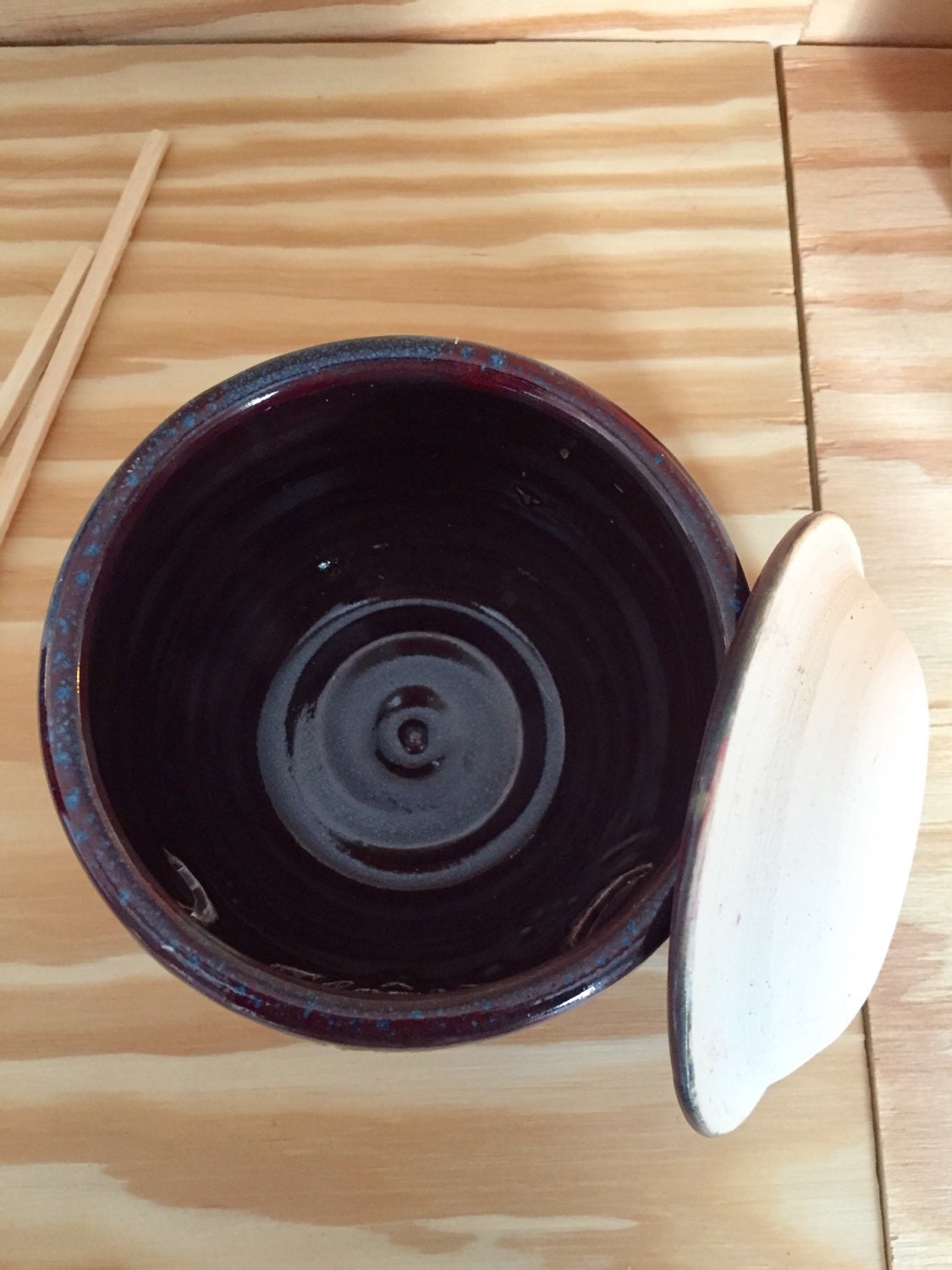 Handmade ceramic oil burner/ wax melter with hand carved sugarskull deisgn in deep red