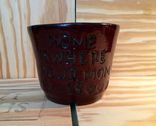 Mom inspired handmade ceramic outdoor planter
