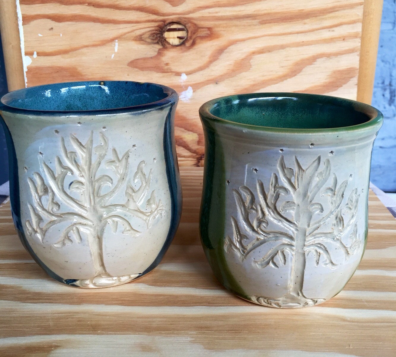 Lord of the rings inspired green ceramic coffee mug "tree of gondor"