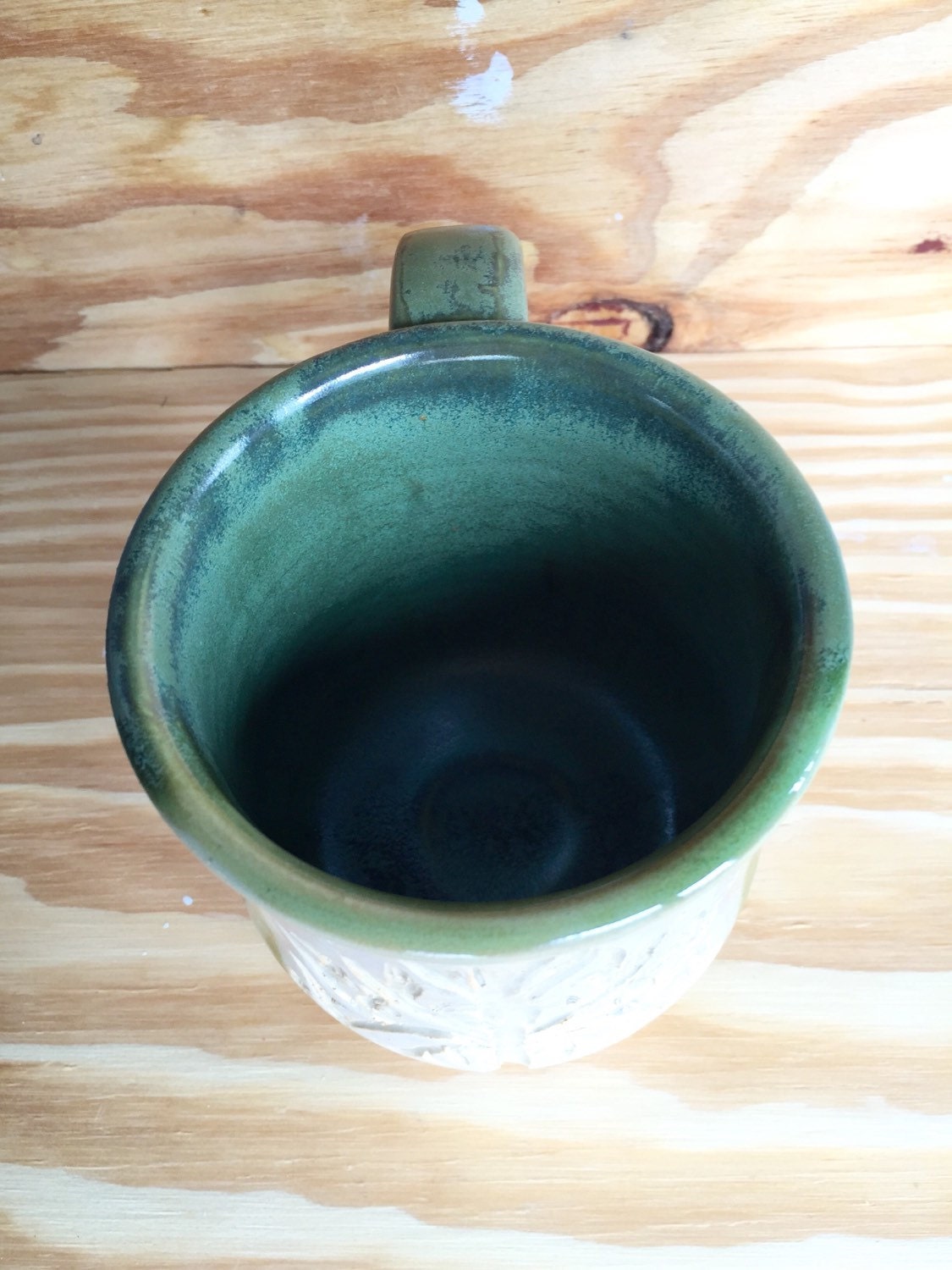 Lord of the rings inspired green ceramic coffee mug "tree of gondor"