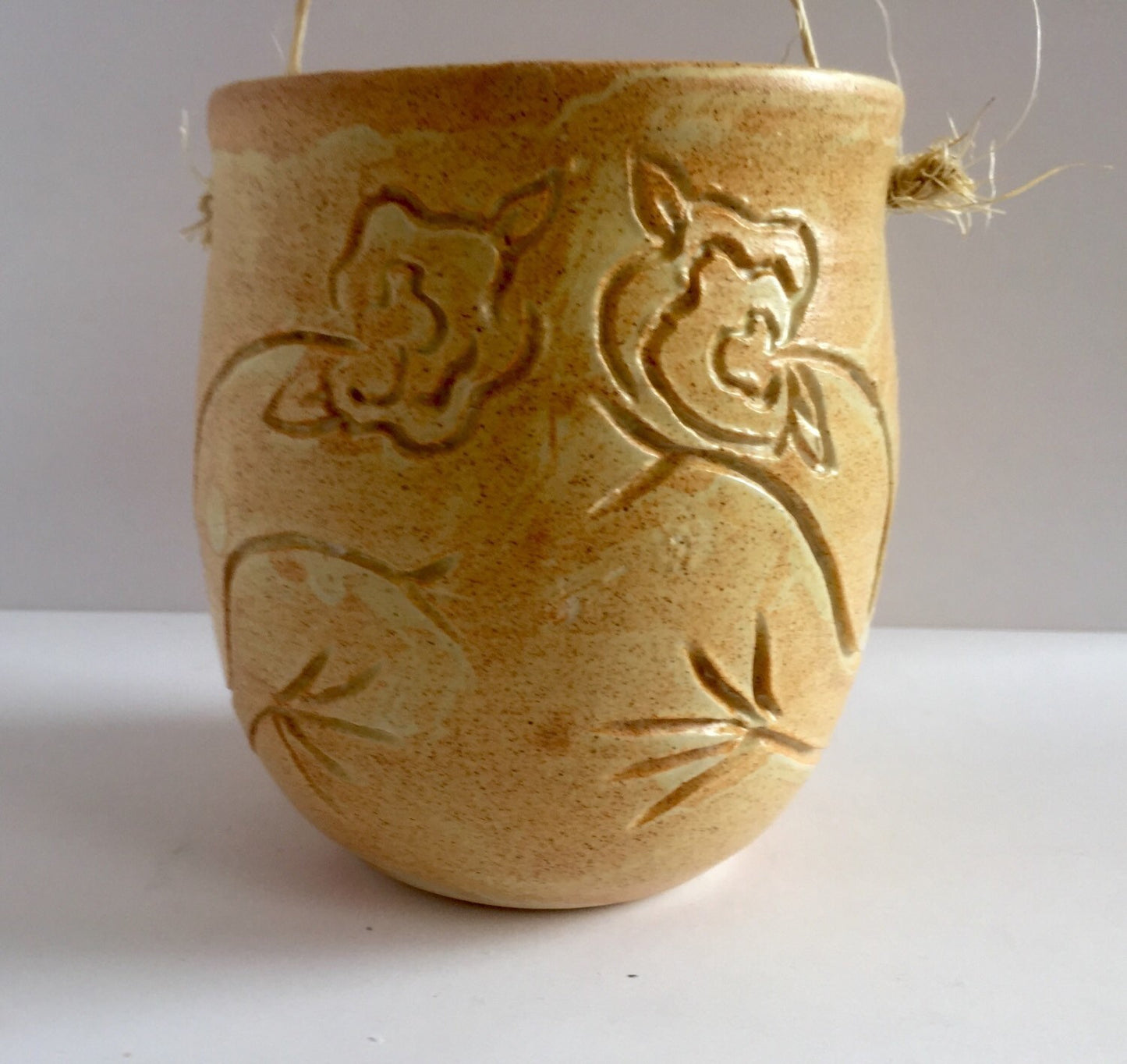 ceramic hanging lantern - hand carved sugar skull design