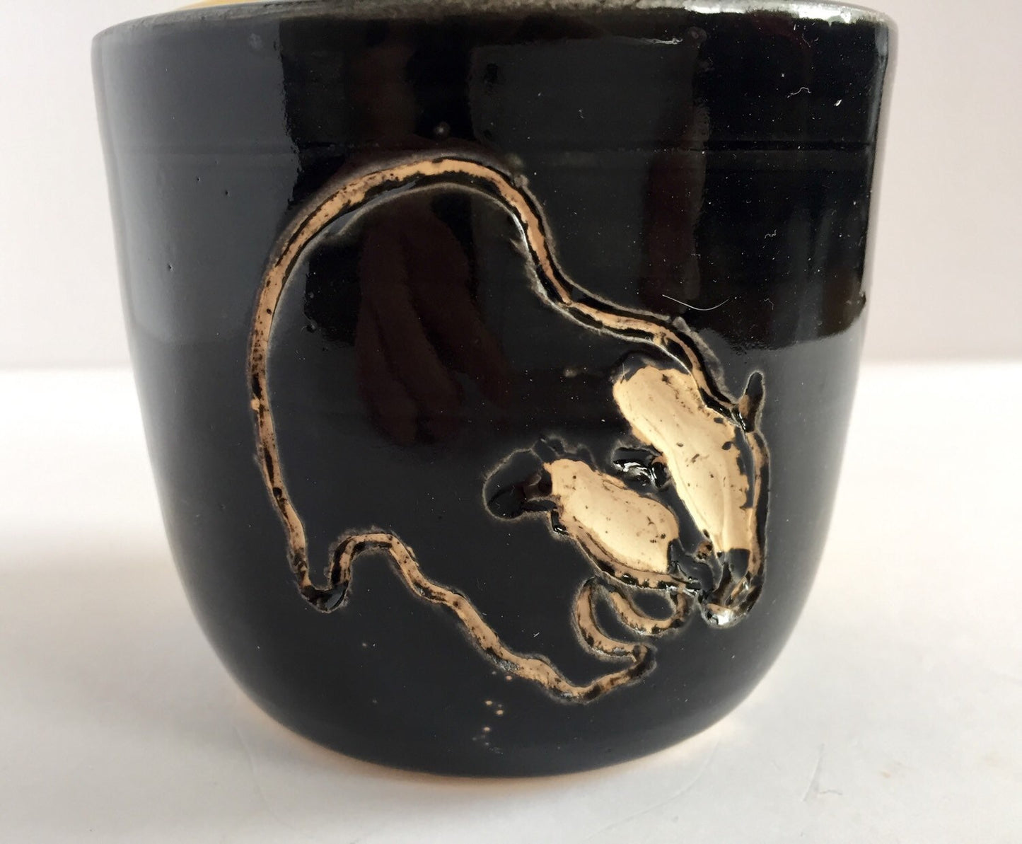 harry potter themed ceramic jar in hufflepuff colors