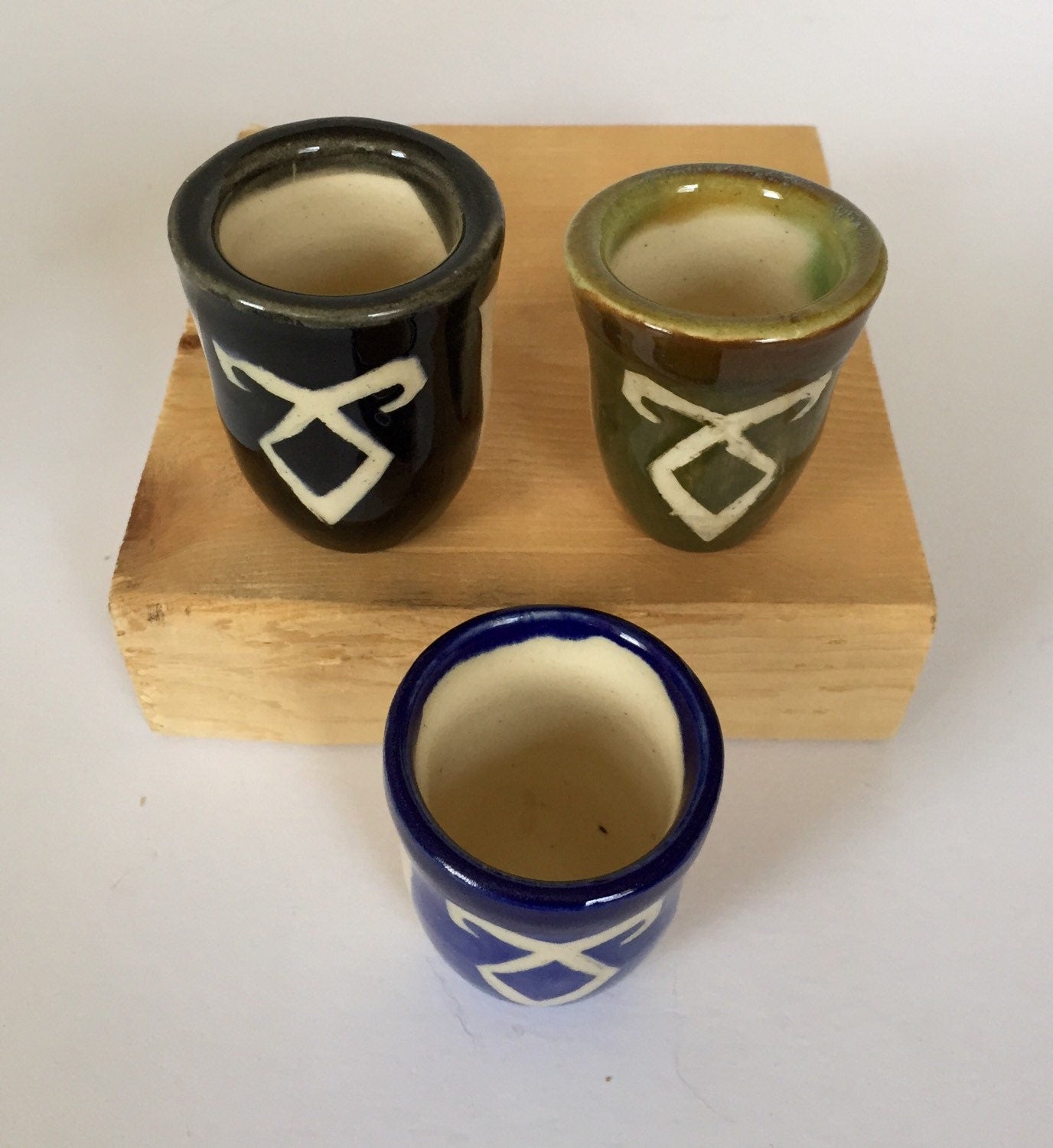 The mortal instruments themed ceramic shot glass in blue black or green