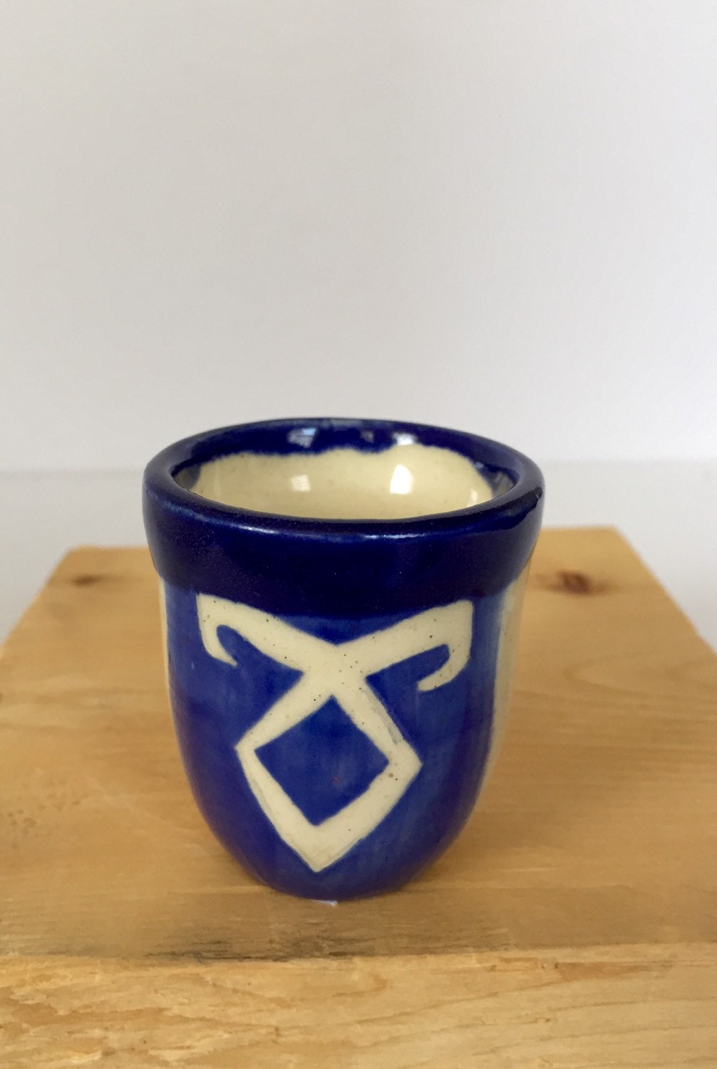 The mortal instruments themed ceramic shot glass in blue black or green