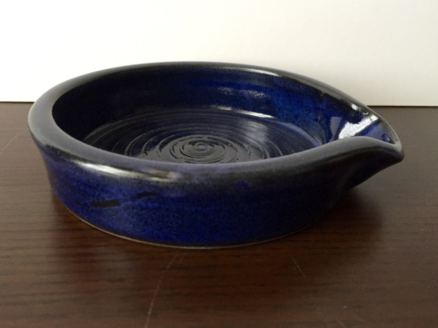 Ceramics- spoon rest - kitchenware -cobalt blue.