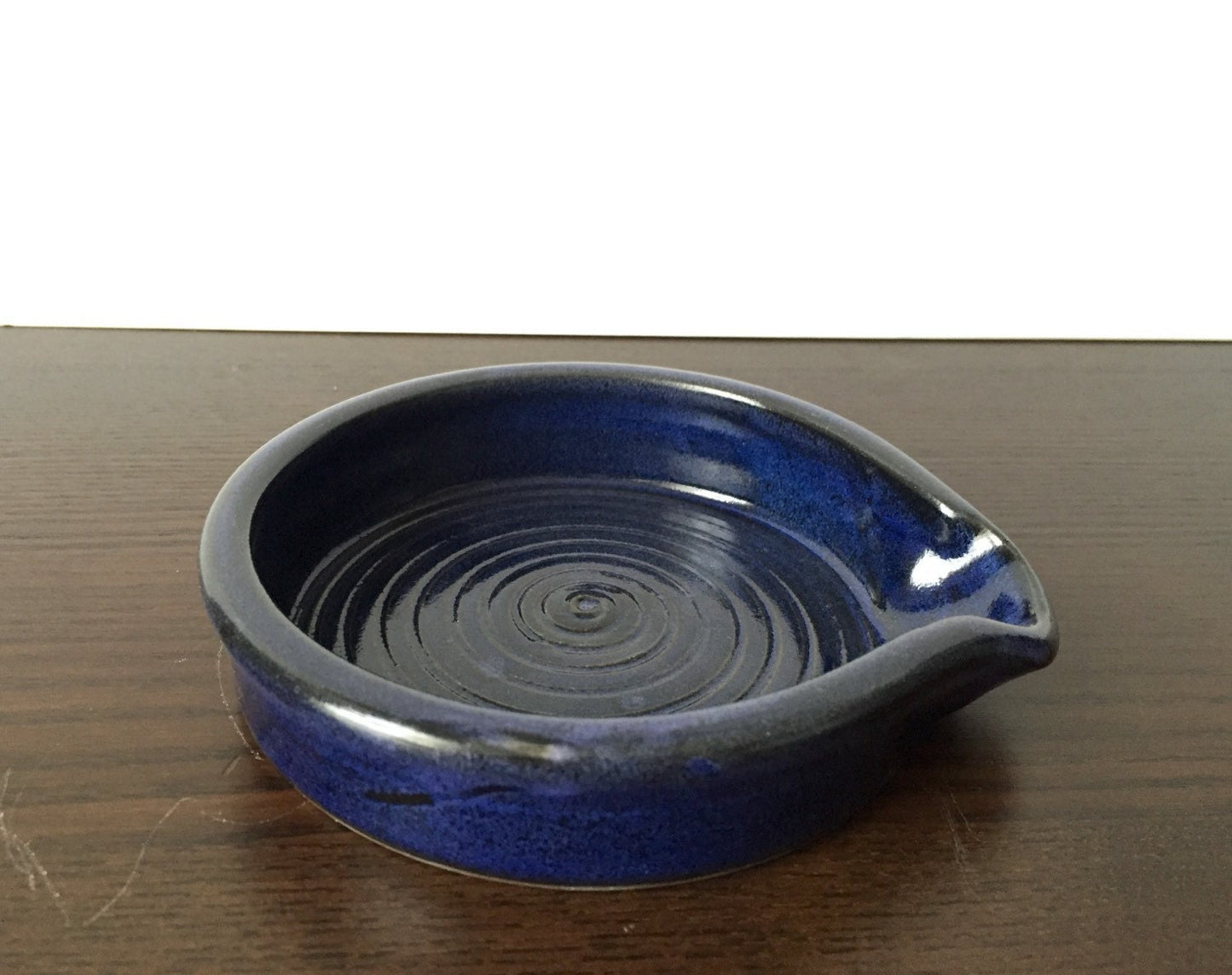 Ceramics- spoon rest - kitchenware -cobalt blue.