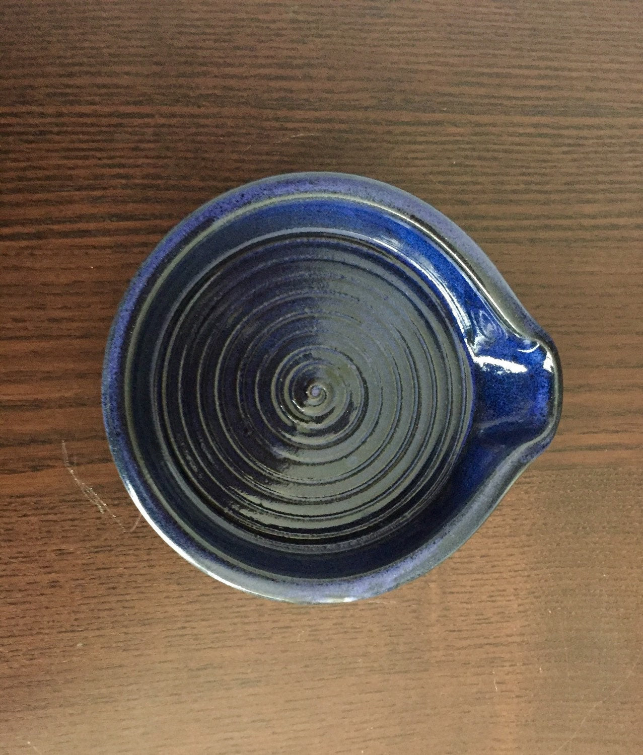 Ceramics- spoon rest - kitchenware -cobalt blue.